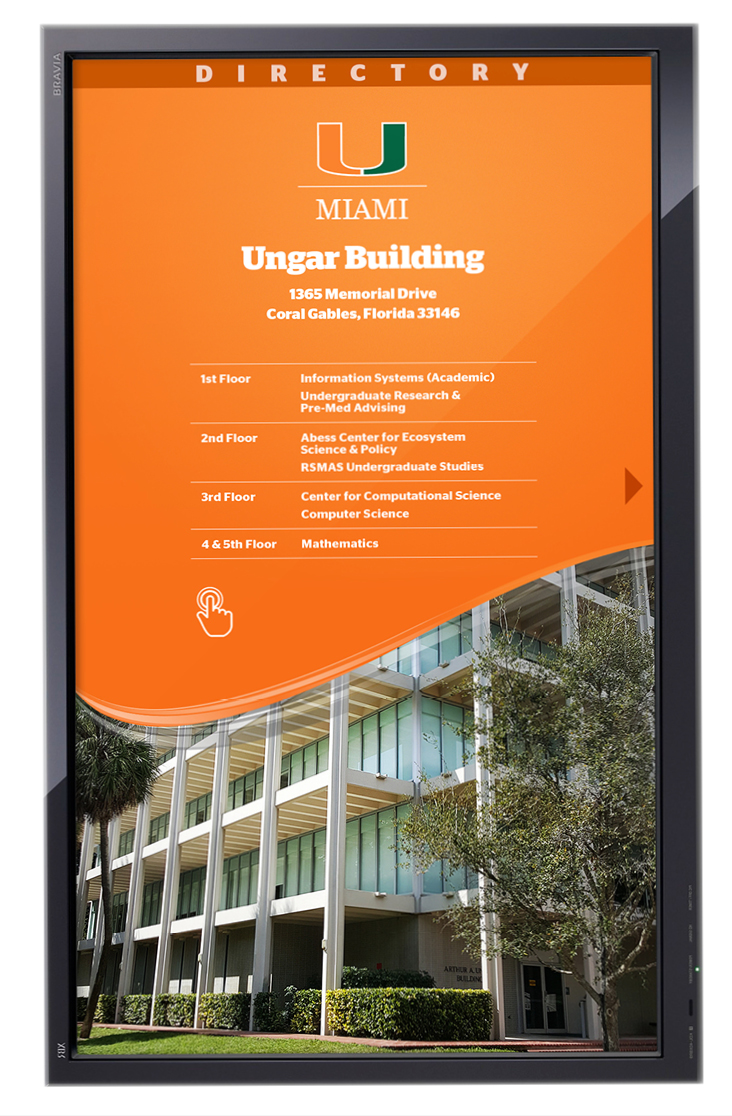 University of Miami Campus Directory Vertical View