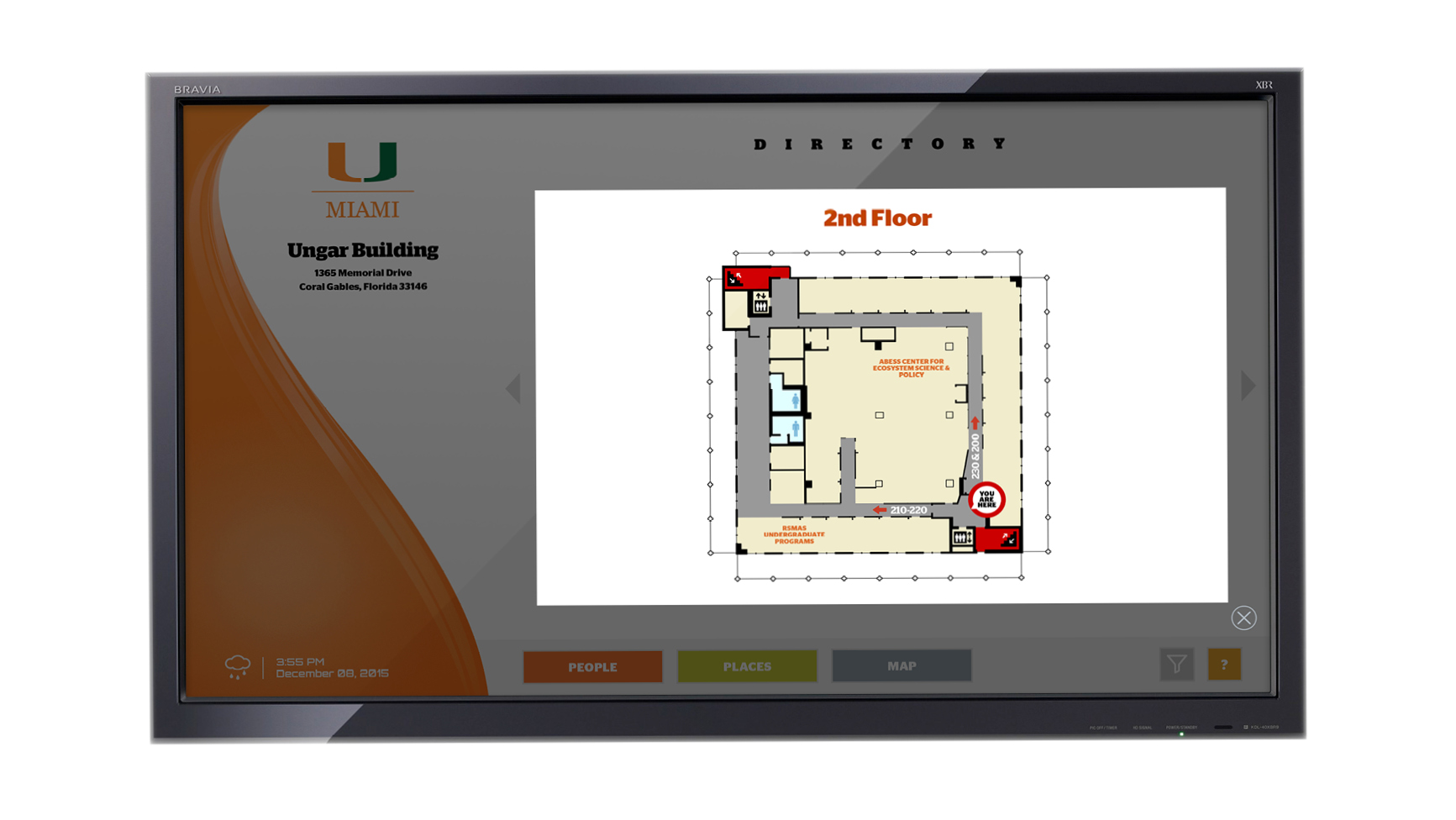 University of Miami Campus Directory Floor Plan
