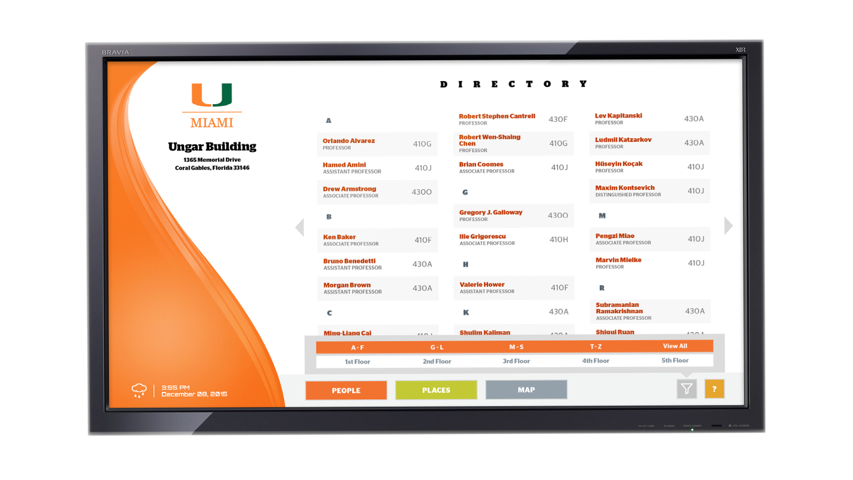 University of Miami Campus Directory People Search